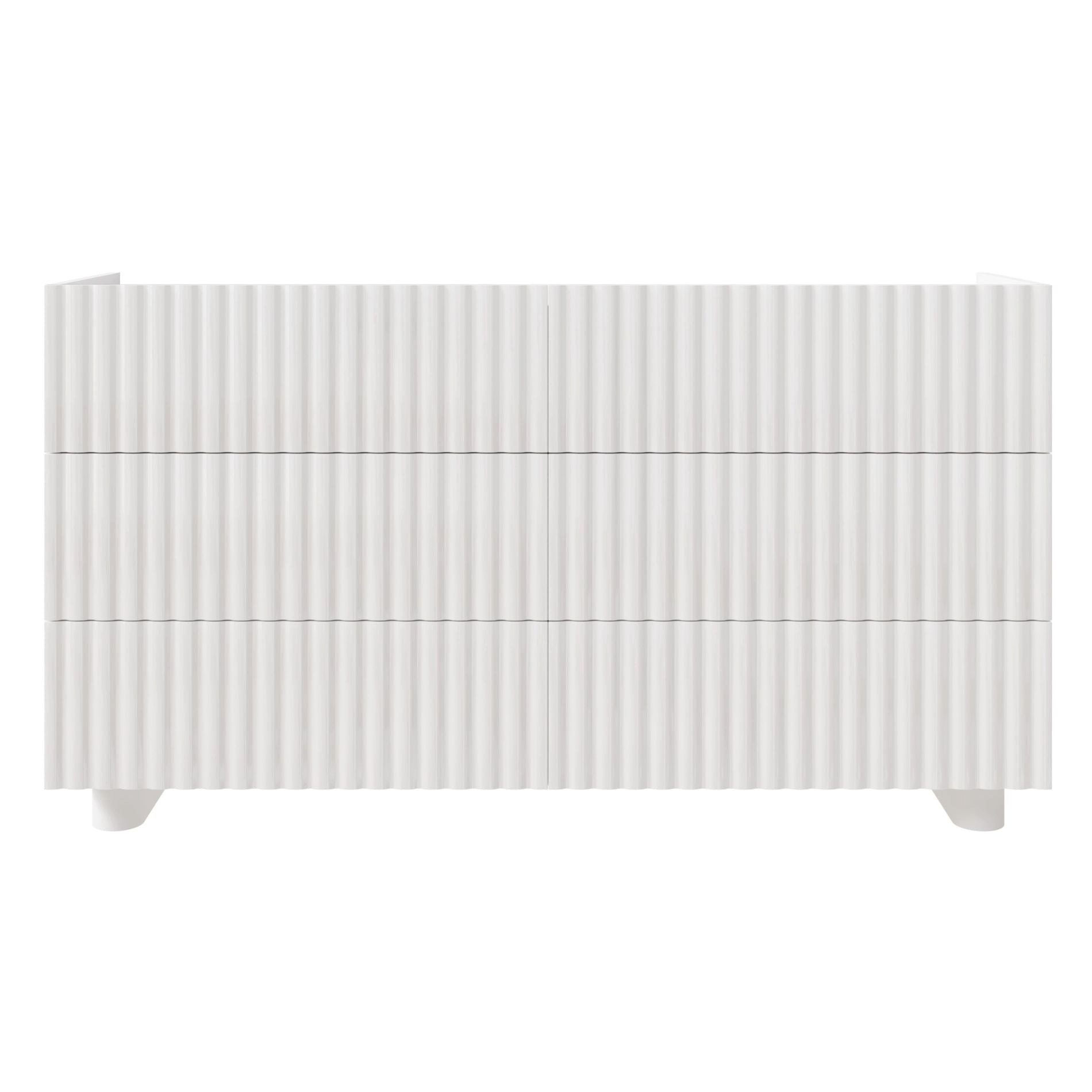 Selsey Kommode FIORRA, Doppelkommode mit 6 Schubladen, grifflose Fronten, Greige, 147 cm