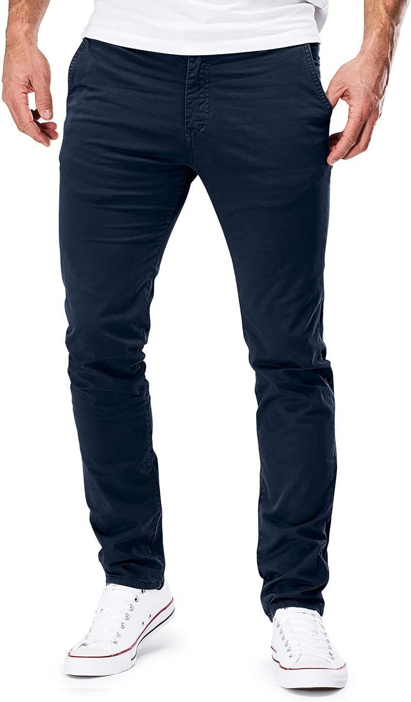 MERISH Chinos MERISH 401 Herren Chinohose Hose Slim fit Stretch 32-32 Dunkelblau (1-tlg)