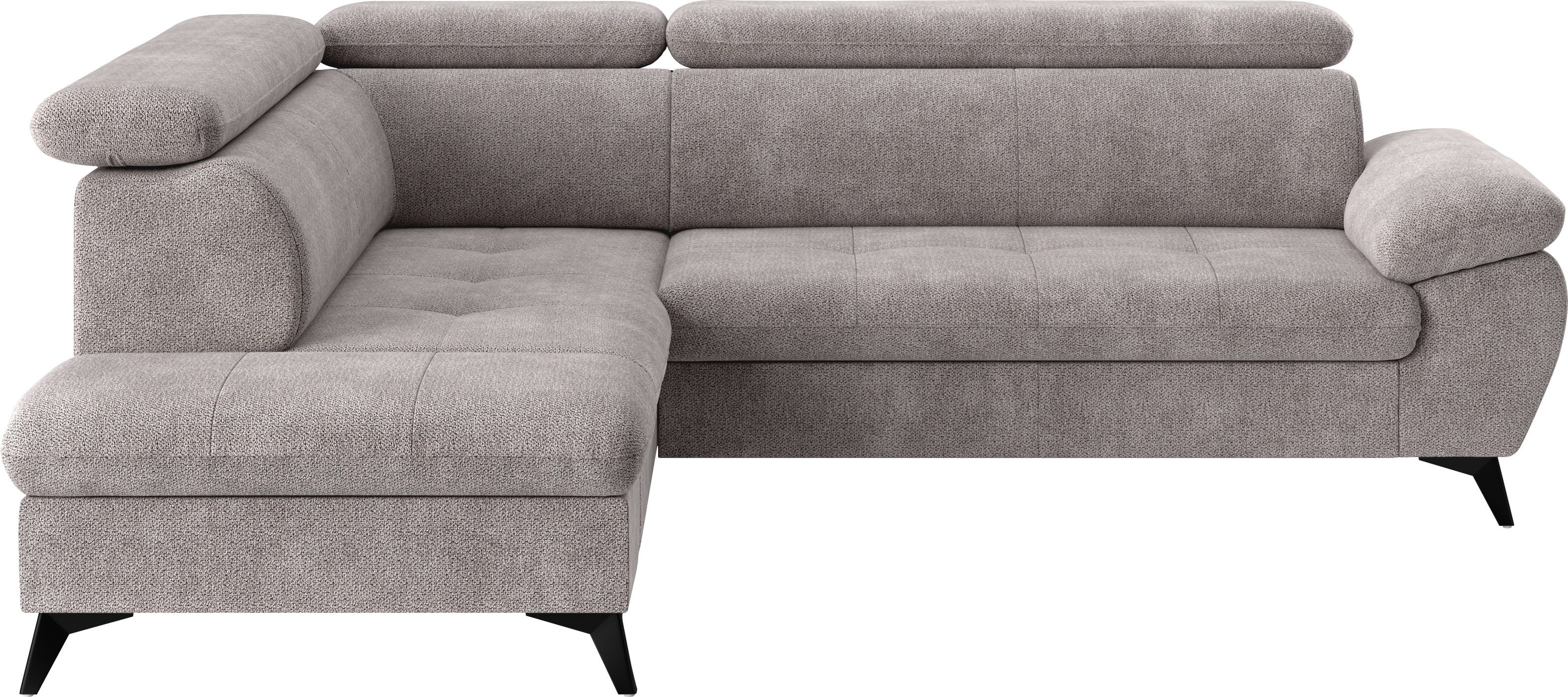 COTTA Ecksofa Hudson L-Form, mit Kopfteilverstellung, günstig online kaufen