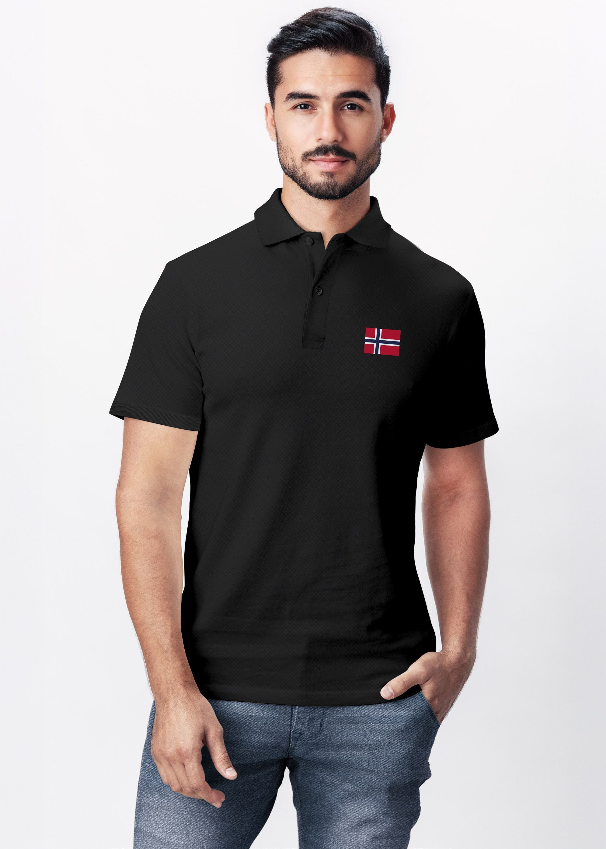 Neverless Poloshirt Poloshirt Herren mit Aufdruck– Kurzarm Polo Sommer Casual Look mit Print