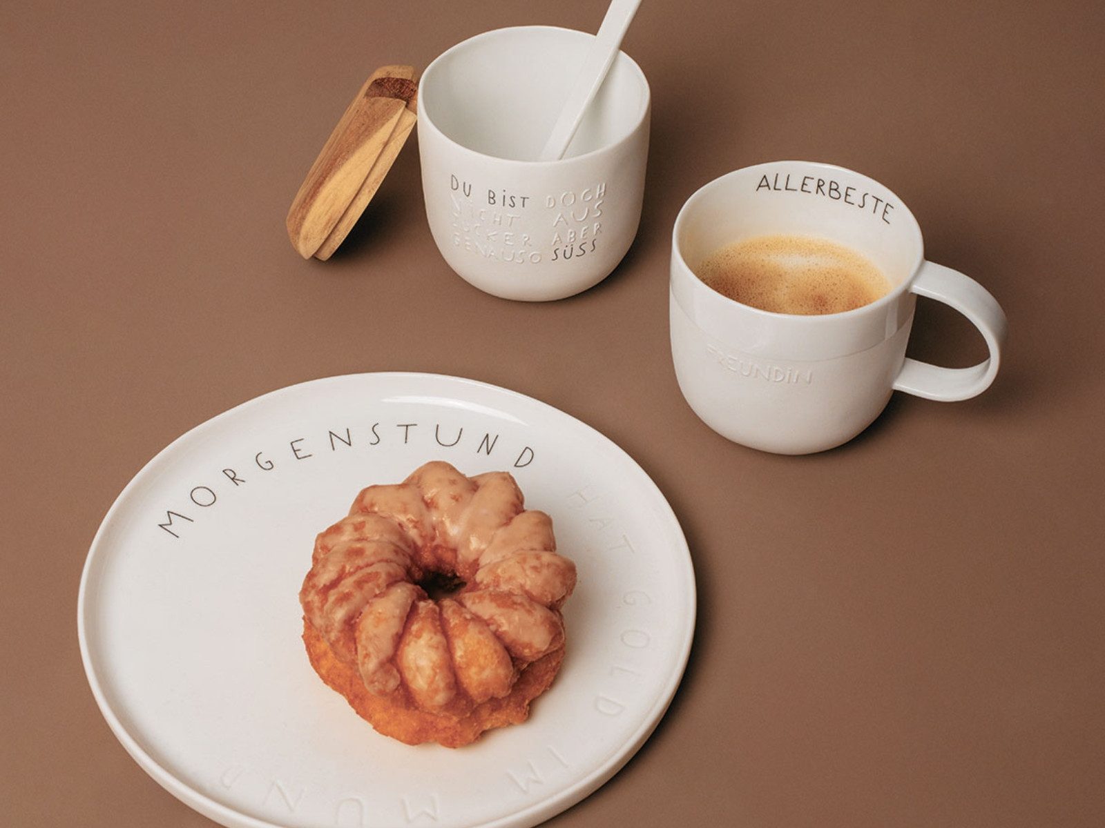 räder design stories Tasse Guten Morgen Tasse Allerbeste Freundin weiß 0,3l, Porzellan