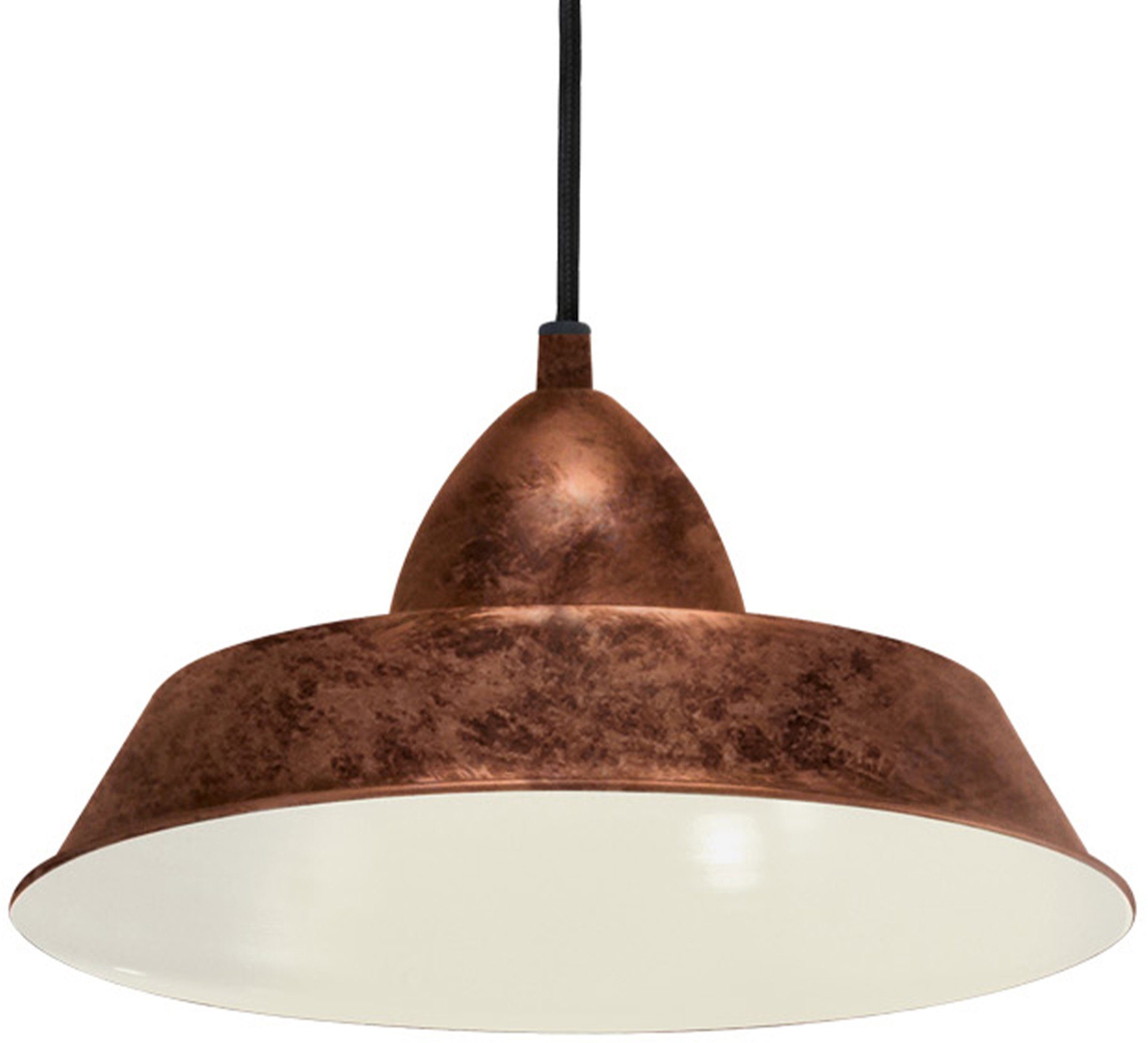 EGLO Hängeleuchte AUCKLAND Pendellampe, Stahl, E27, IP20, Vintage, Esszimmerlampe, Lampe, ohne Leuchtmittel, Hängeleuchte, H110 x Ø26 cm, kupferfarben-antik, 1X60W exkl.