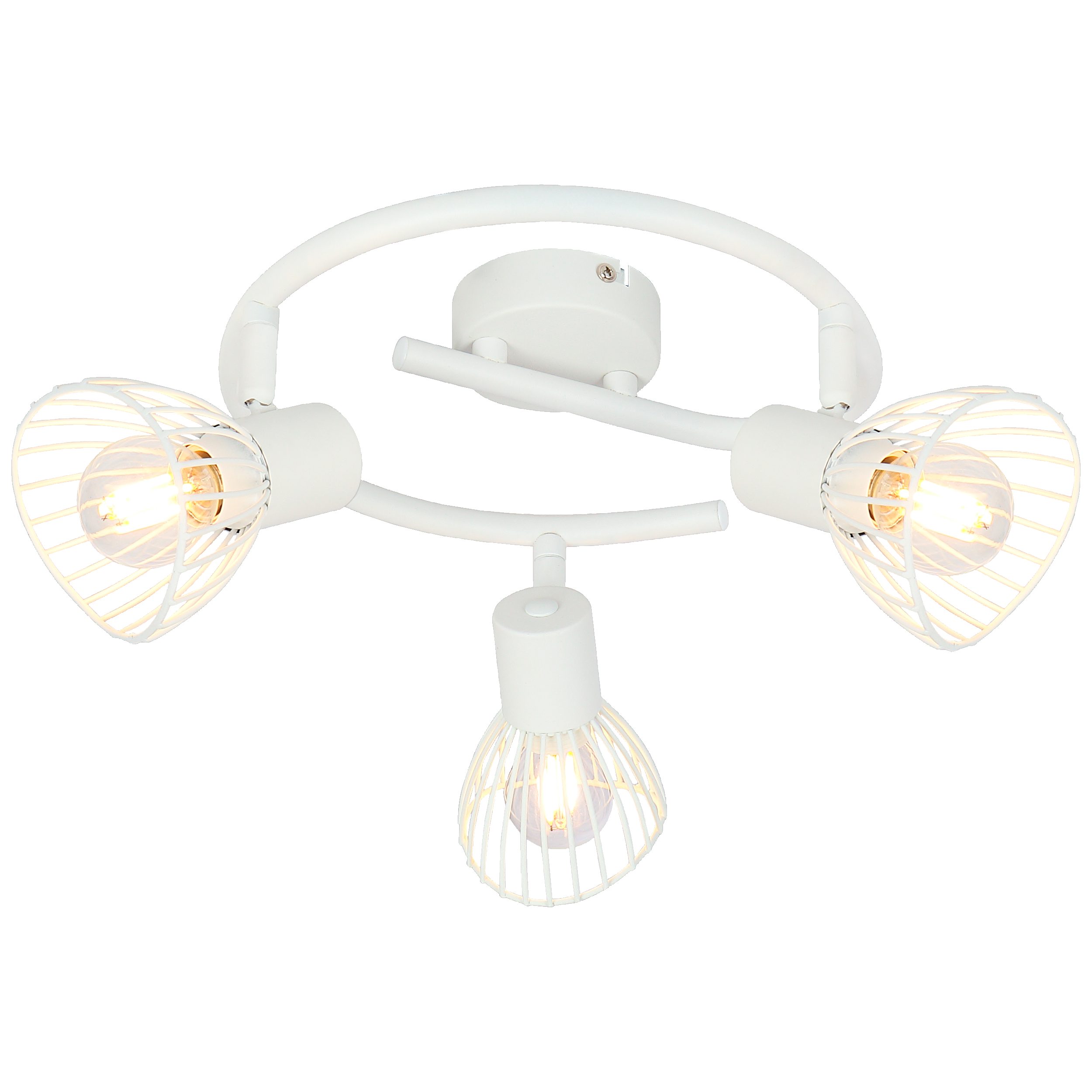 Lightbox Deckenstrahler, ohne Leuchtmittel, Пятнаpirale, 17 cm Höhe, Ø 42 cm, E14, max. 40 W, schwenkbar, Metall