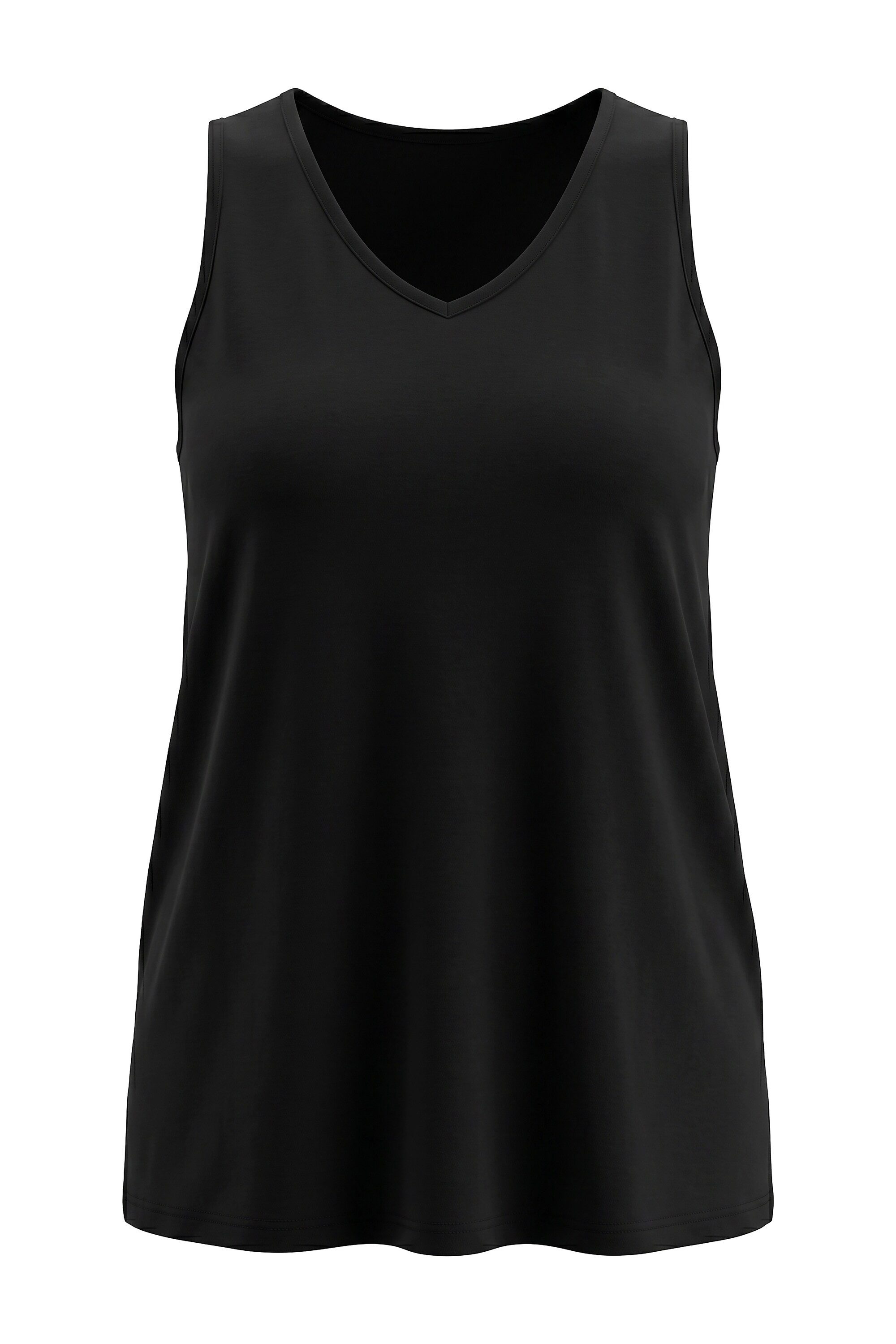 Angel of Style Longtop Top A-Linie V-Ausschnitt Seitenschlitze