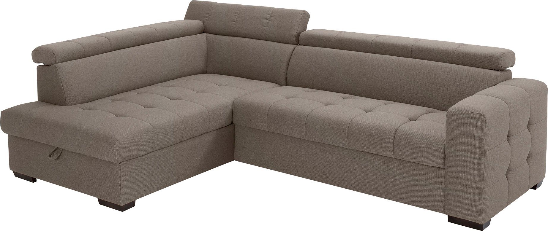 Bettfunktion Sitzbereich, - Otusso, Bettkasten exxpo fashion sofa Steppung Wahlweise im Ecksofa und mit
