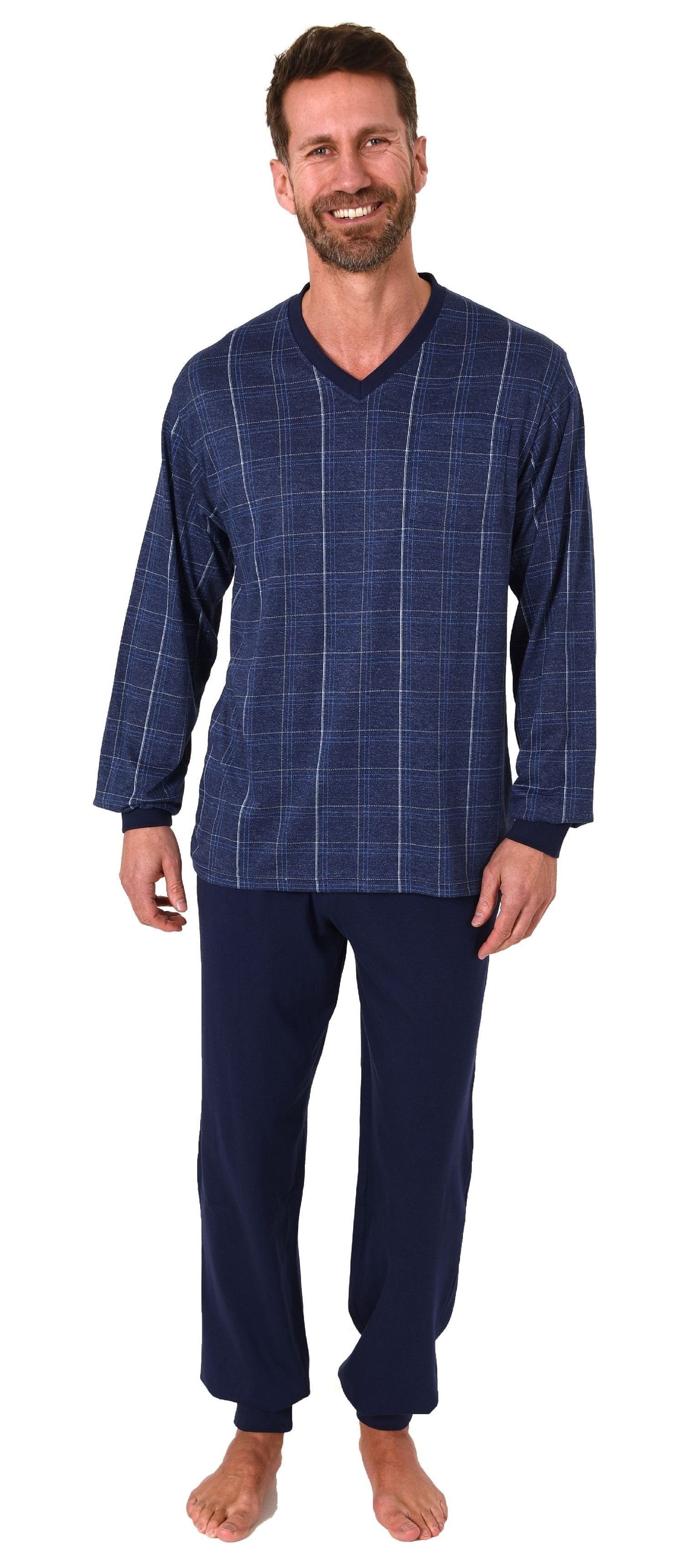 Normann Pyjama Herren Schlafanzug langarm mit günstig online kaufen