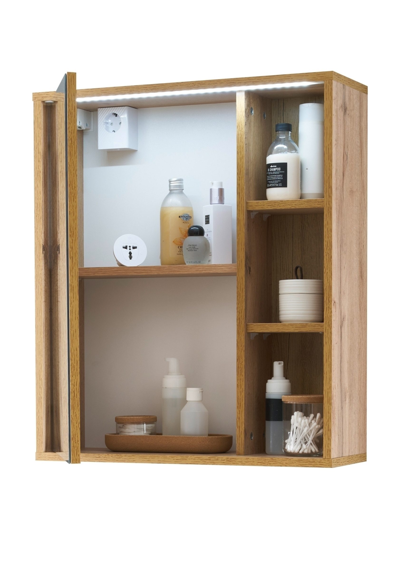 PREISBRECHER Badezimmerspiegelschrank Greece 60 x 70 x 20 cm (B/H/T)