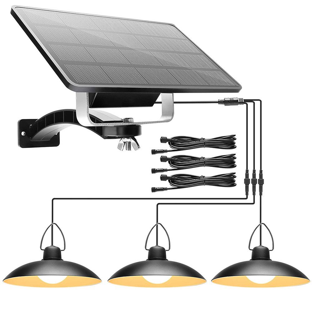 Rosnek Außen-Deckenleuchte 1/2/3/4 Kopf, Solar-Pendelleuchten, für günstig online kaufen