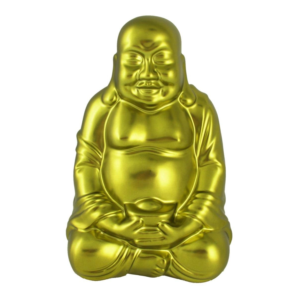 Buddhafigur 440s Keramik BUDDHA limone ca. 20 cm H
