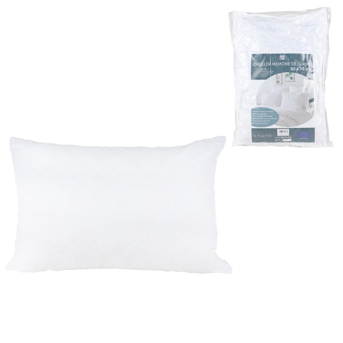 Urban Living Kopfkissen Kopfkissen Kissen Memory foam Schlafkissen Mikrofas günstig online kaufen