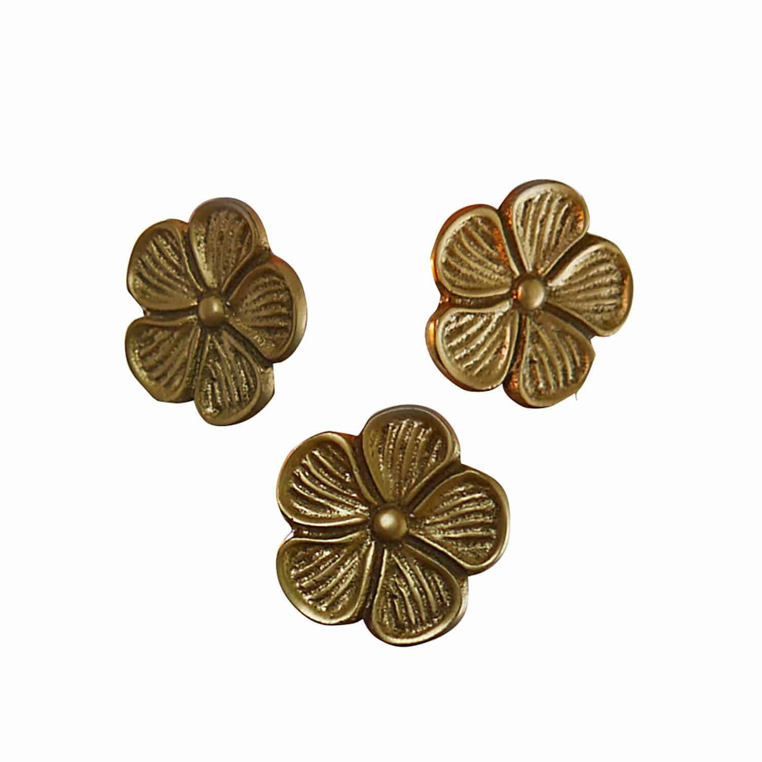 Mirabeau Stumpenkerze Deko-Pin 3er Set Olevir antikgold (3er Set, 3er Set), none