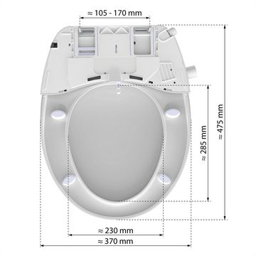 Eisl Dusch-WC-Sitz Bidet Einsatz, Absenkautomatik, Schnellverschluss