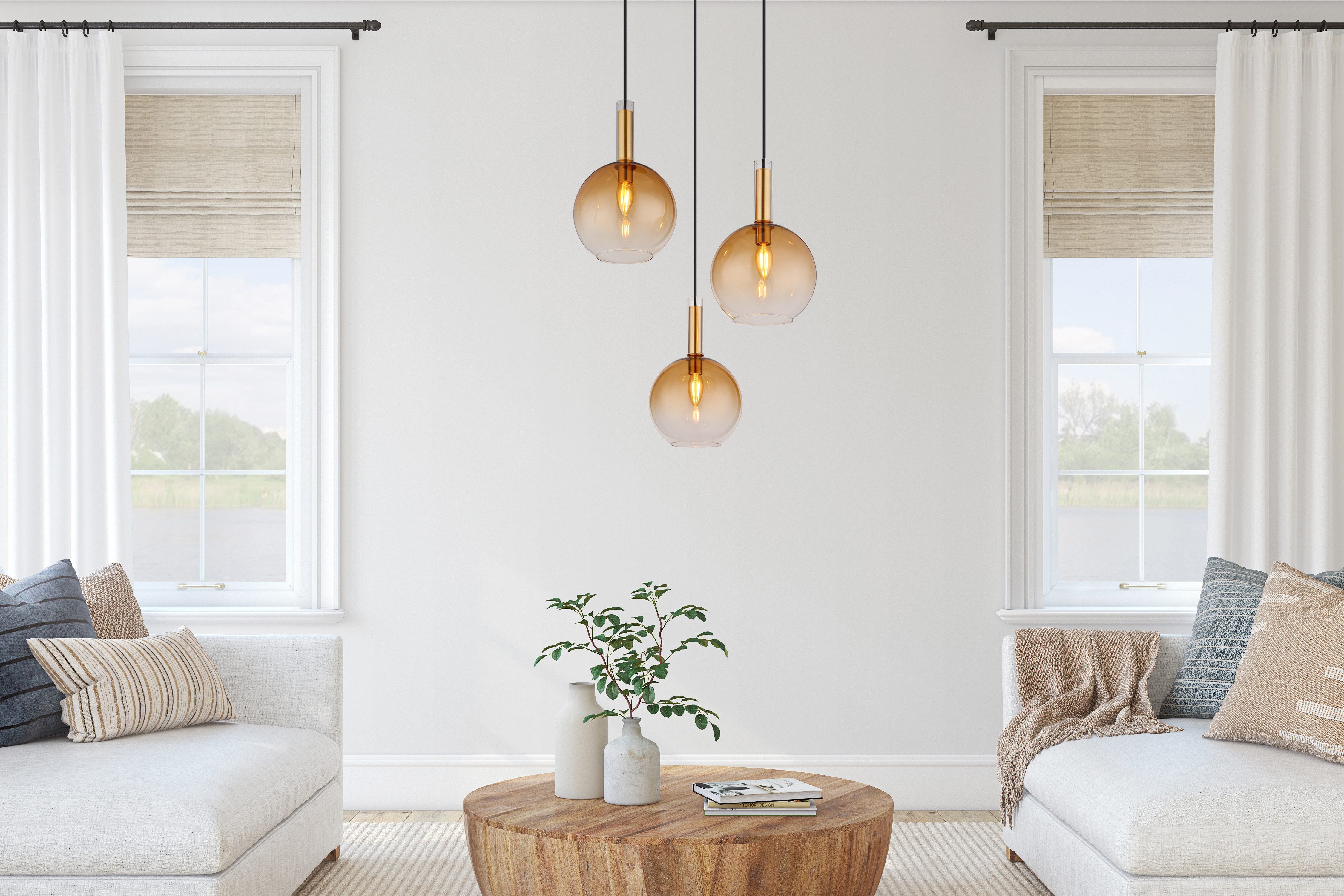 GLOBO LIGHTING Hängeleuchte MARINELLA, ohne Leuchtmittel, Hängelampe/Pendelleuchte/Esszimmer/Wohnzimmer/Esstisch