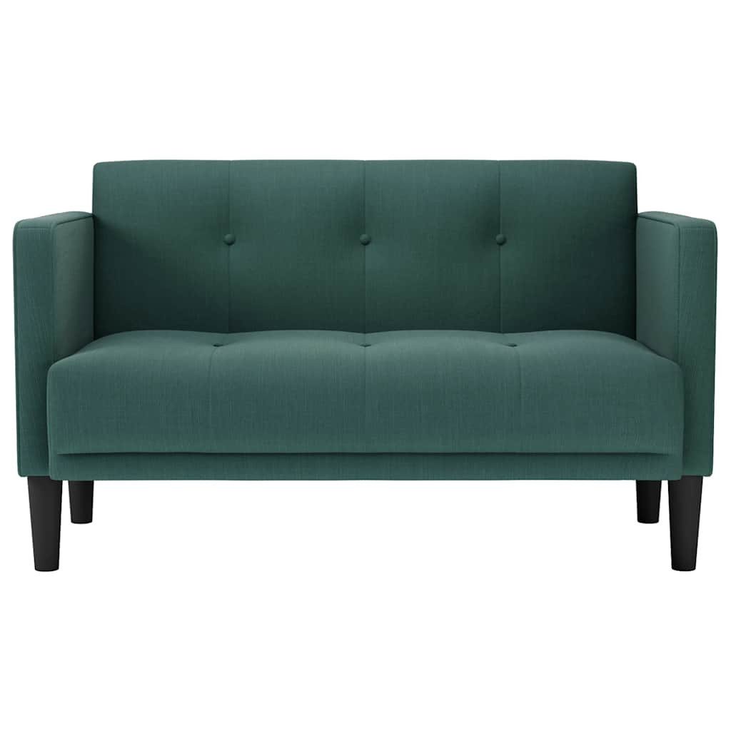 vidaXL Sofa Zweisitzer-Sofa Dunkelgrün 111 cm Stoff günstig online kaufen