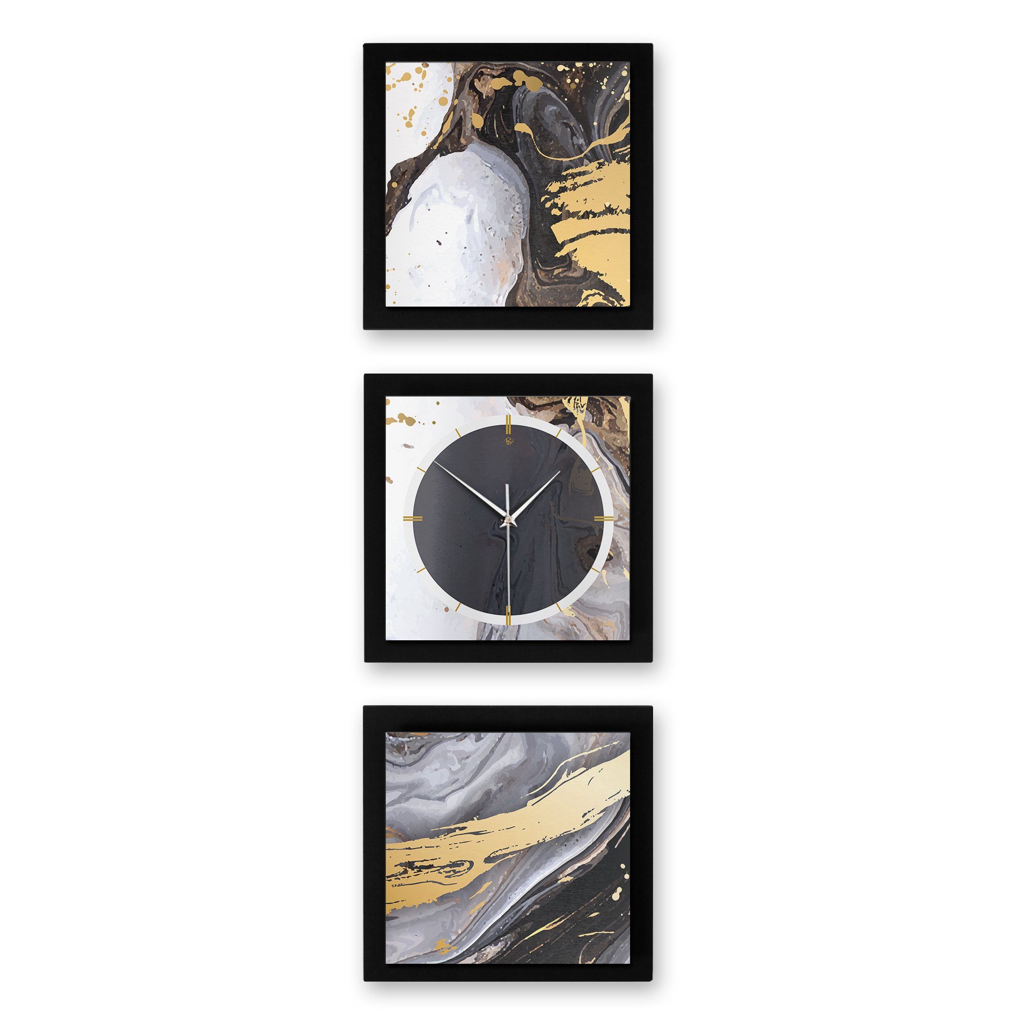 Kreative Feder Wanduhr Liquid (ohne Ticken; Funk- oder Quarzuhrwerk; elegant, außergewöhnlich, modern)