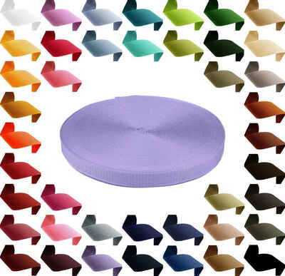 maDDma 50m PP Gurtband, Polypropylen, 40mm breit, 1,3mm stark, Farbwahl Rollladengurt, 373 flieder