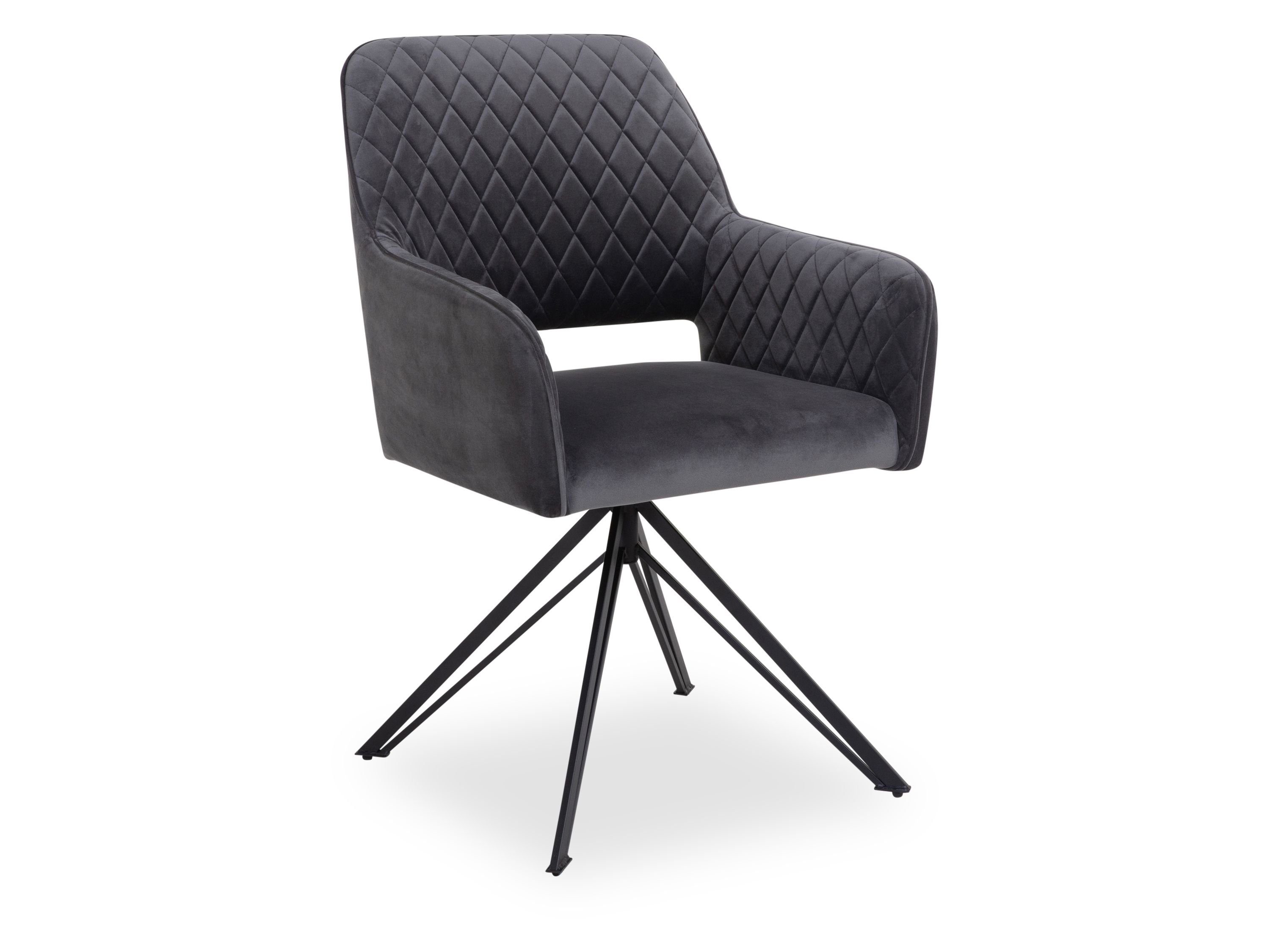 Esszimmerstuhl Polsterstuhl SANSIBAR HORUM BHT 57x88x63 cm grau Esszimmerstuhl