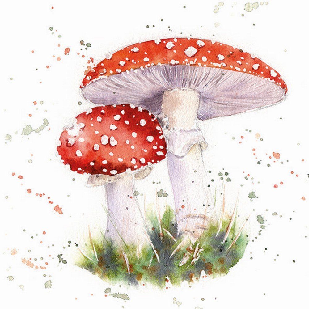 Ambiente Luxury Paper Products Papierserviette 20 Servietten Painted Fly Agaric 33x33cm, (20 St)