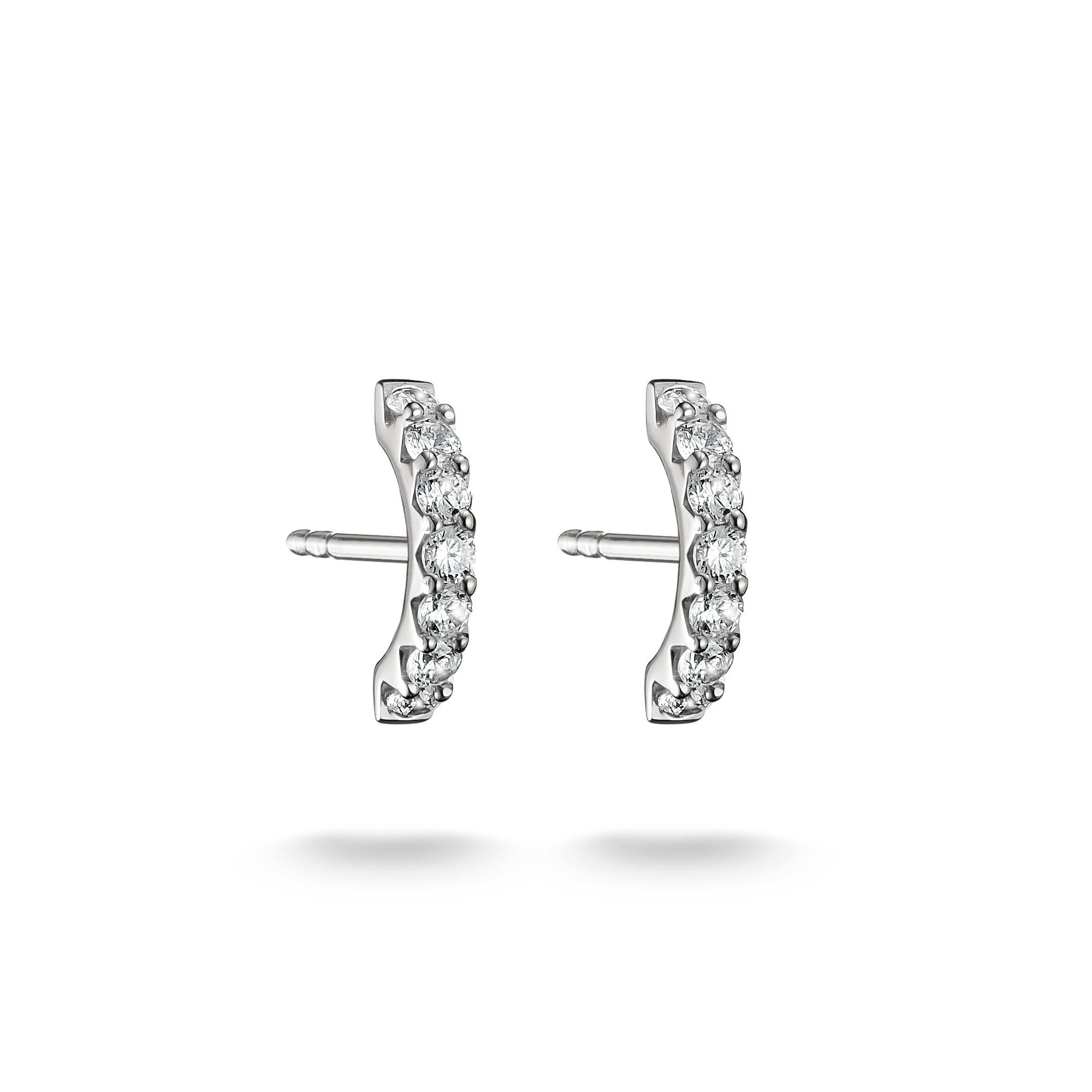 THOMAS SABO Paar Ohrstecker gebogen mit Zirkonia, mit Zirkonia (synth)