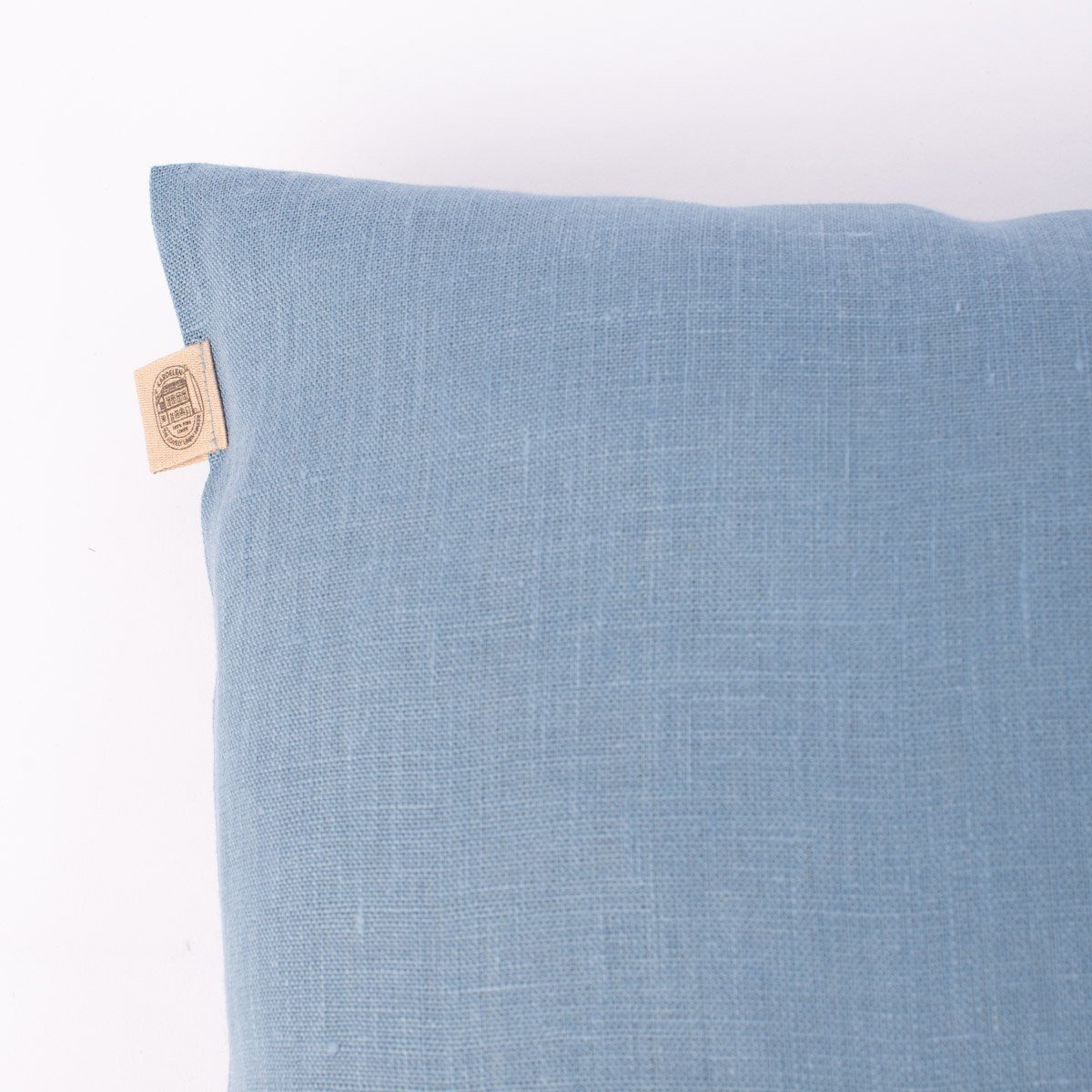 Dekokissen Kissenhülle Erik mit Knopfleiste aus 100 % Leinen 47x47cm blau