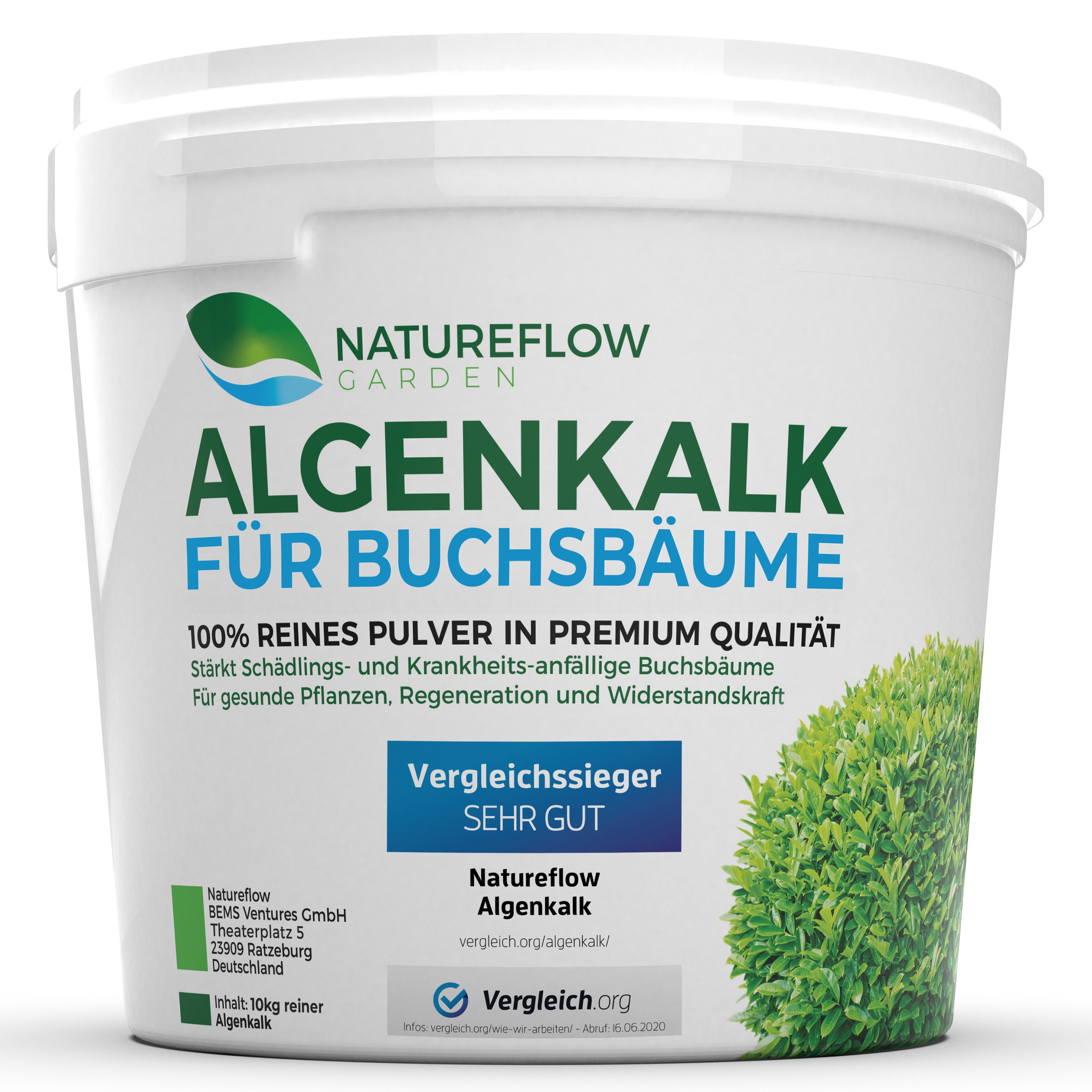 Natureflow Algenschutz 100% Lithothamnium Calcareum, pH über 9,5, 20% Magnesiumcarbonat, 10 k, (Einzelartikel)