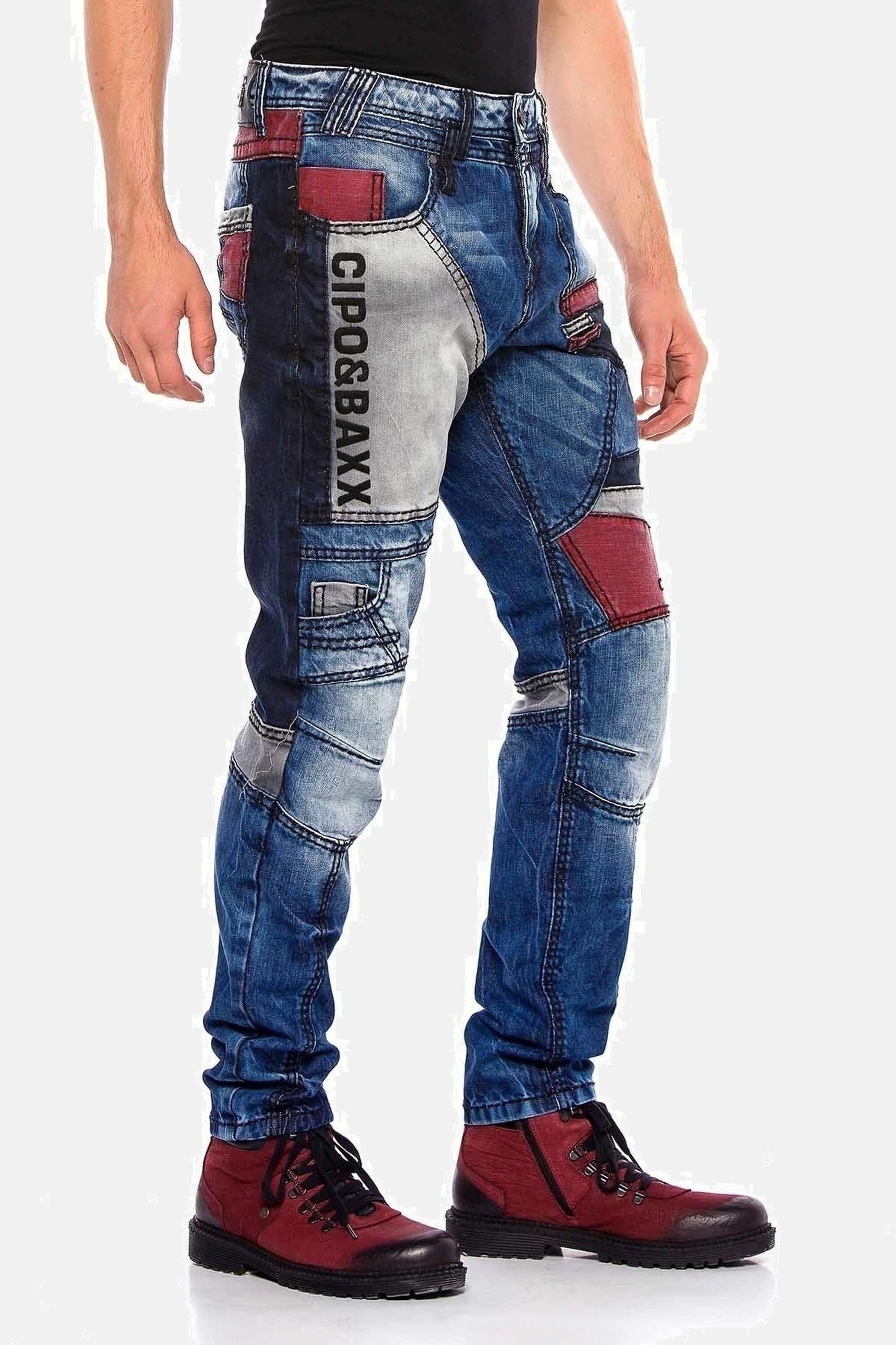 Cipo & Baxx Regular-fit-Jeans Jeans im extravaganten Design, CD574