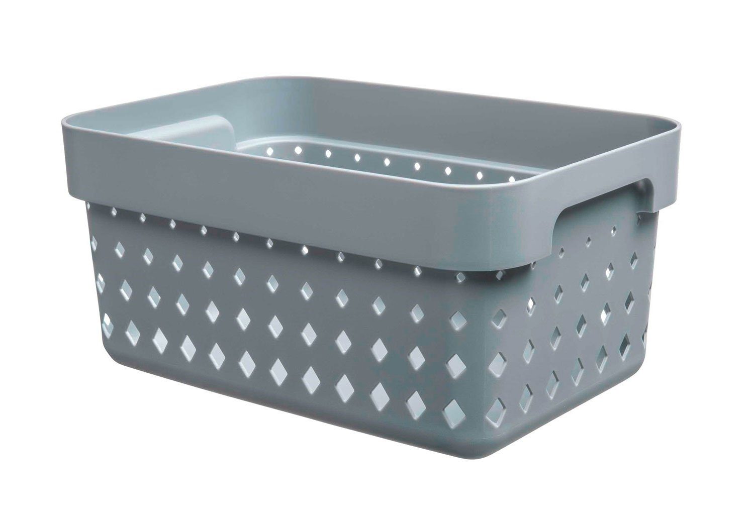 Aufbewahrungsbox SEOUL, B 26 cm x T 12,6 cm, Kunststoff, Grau, (1 St), Diamant-Design