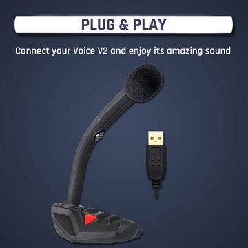 KLIM Streaming-Mikrofon Voice V2 (Packung), KLIM Voice V2 USB Mikrofon PC + Neu + Beste Klangqualität