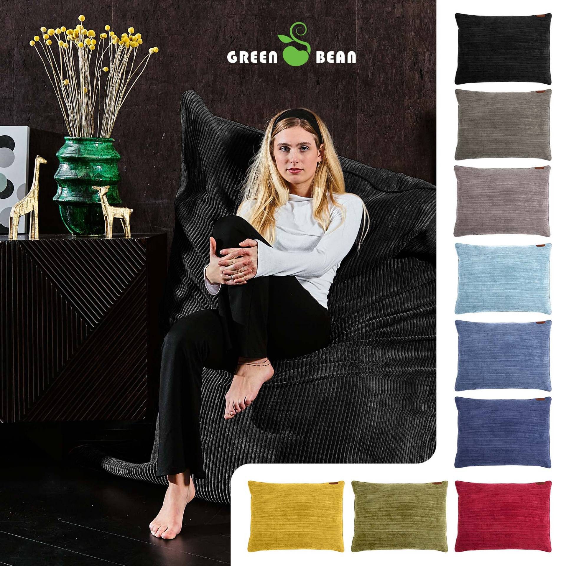 Green Bean Sitzsack XXL Riesen Sitzsack Square aus Cord (XXL aus Cordstoff günstig online kaufen