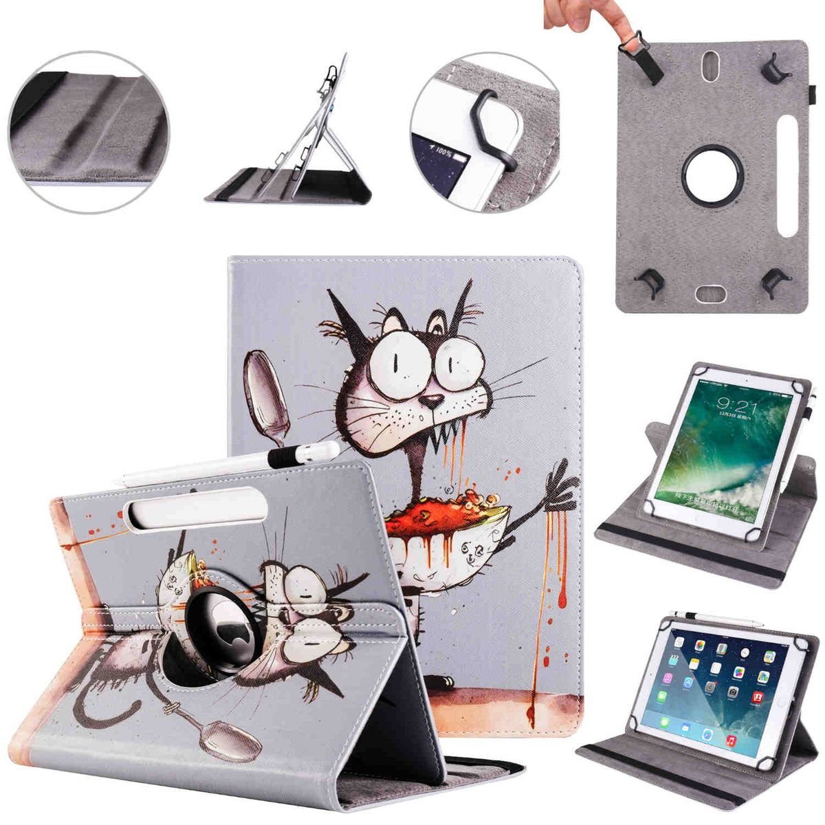 Wigento Tablet-Hülle Für Lenovo Tab M11 360 Grad Uni Motiv 4 Tablet Tasche Hülle Etuis