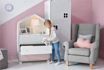 Konsimo Babyzimmer-Komplettset MIRUM Komplett-Kinderzimmer Kindermöbel-Set, Kommode, 2x Kleiderschrank