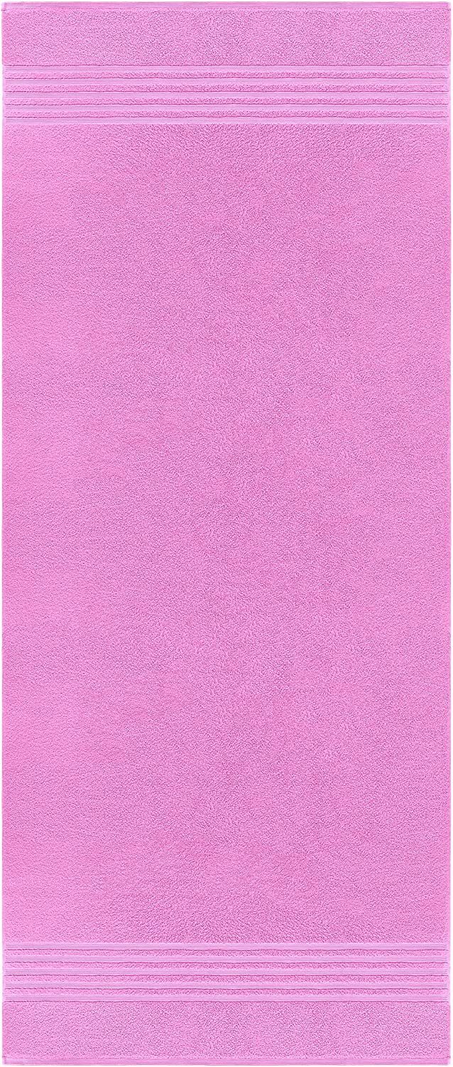 Lotus Strandtücher Rosa London, Badetuch Lashuma Frottee Damen 85x200 (1-St), rosa für