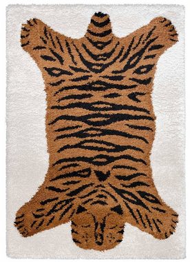 Kinderteppich NOMAD - Tiger, Primaflor-Ideen in Textil, rechteckig, Höhe: 35 mm, Hochflor, Motiv Tiger, Kinderzimmer