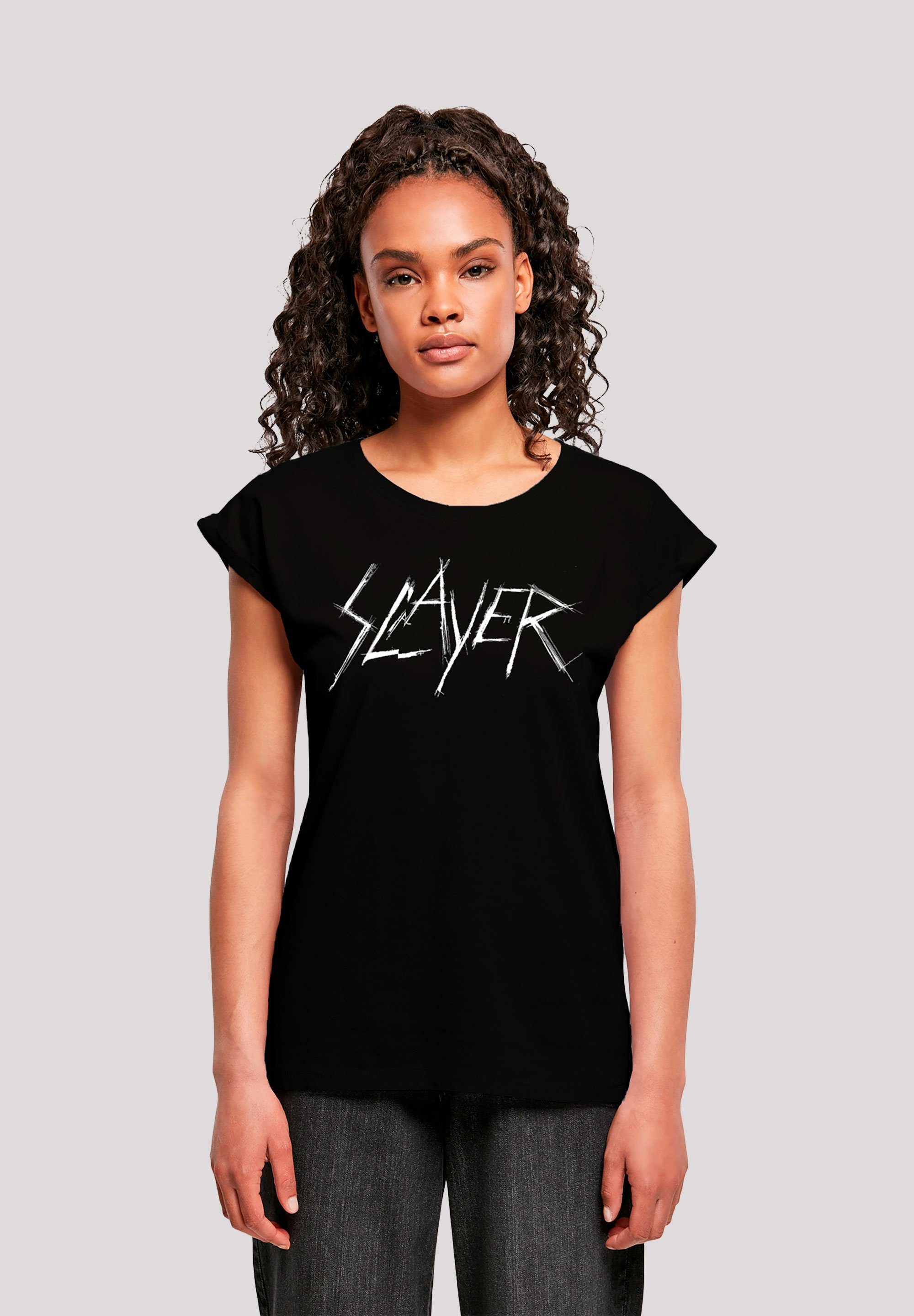 F4NT4STIC T-Shirt Slayer Print Logo Scratchy