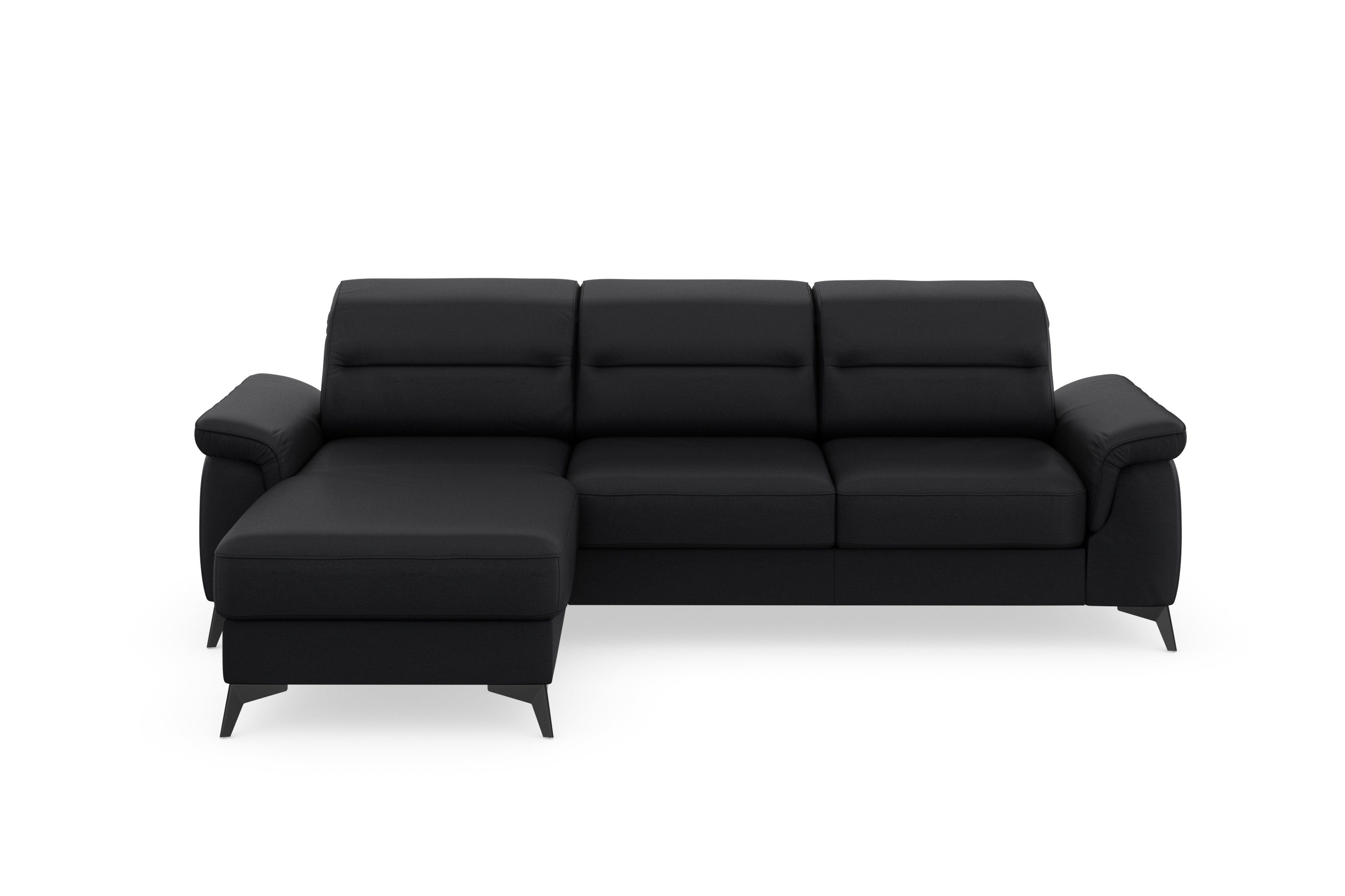 Ecksofa und Kopfteilverstellung optional Sinatra, Recamiere, mit sit&more mit Armteilfunktion