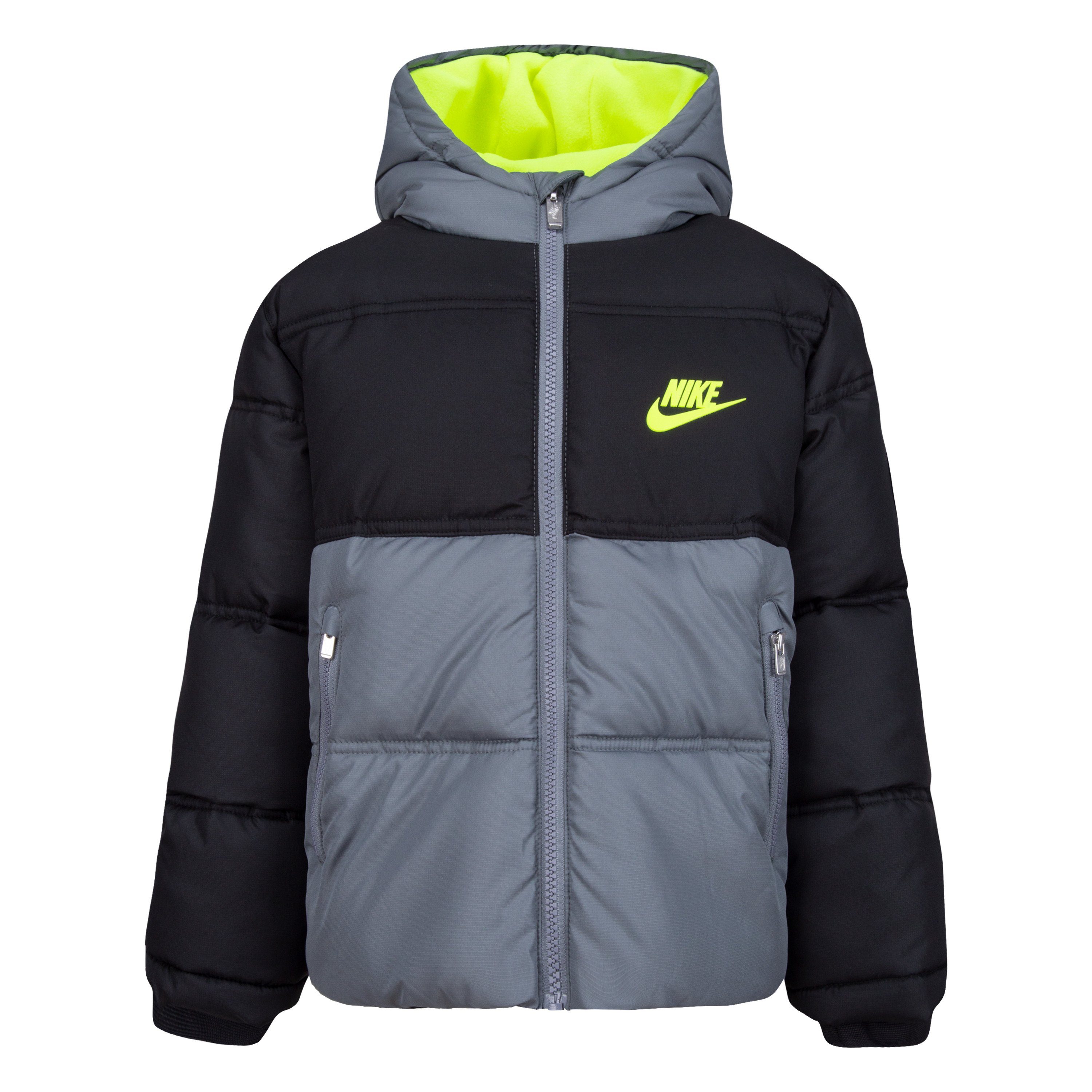 Mit für Kinder, Sportswear Nike praktischen und - Reißverschlusstaschen Steppjacke Neon-Logo