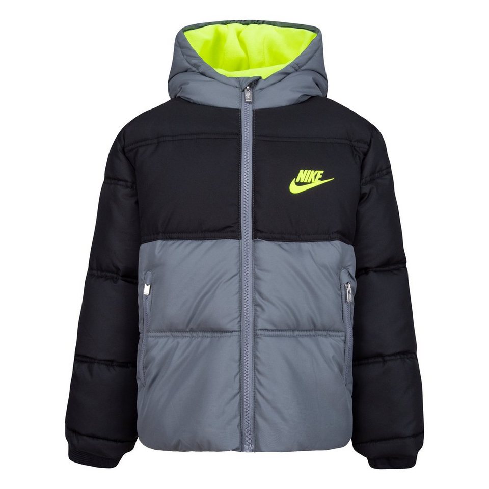 Nike Sportswear Steppjacke - für Kinder, Mit praktischen  Reißverschlusstaschen und Neon-Logo