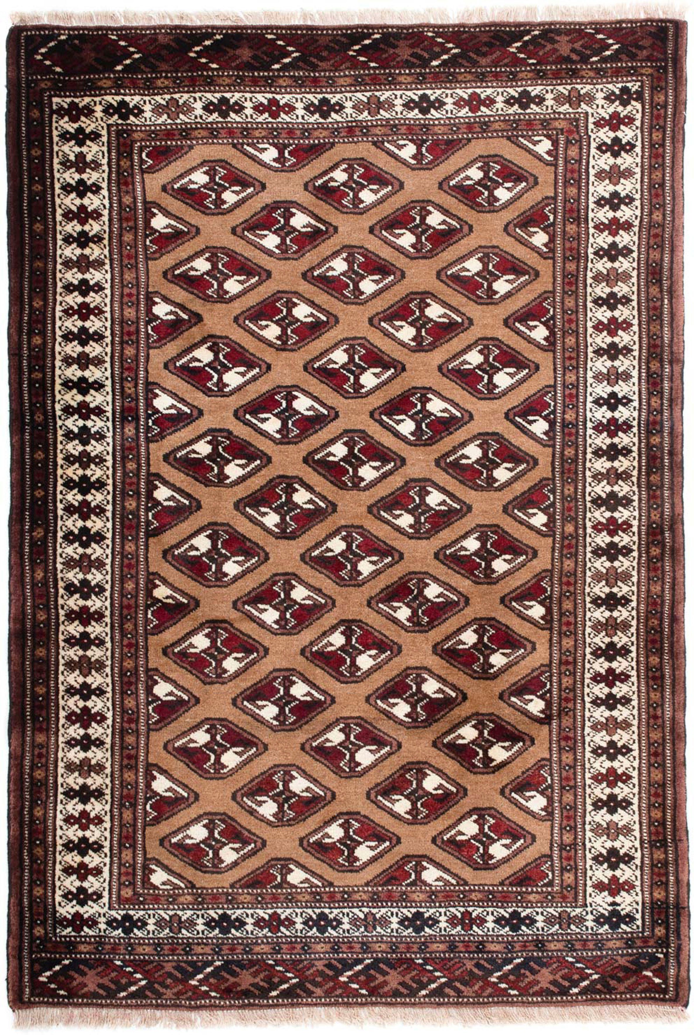 Orientteppich Belutsch - 164 rechteckig, braun, Zertifikat 8 morgenland, - mit x Wohnzimmer, Einzelstück cm Höhe: mm, Handgeknüpft, 110