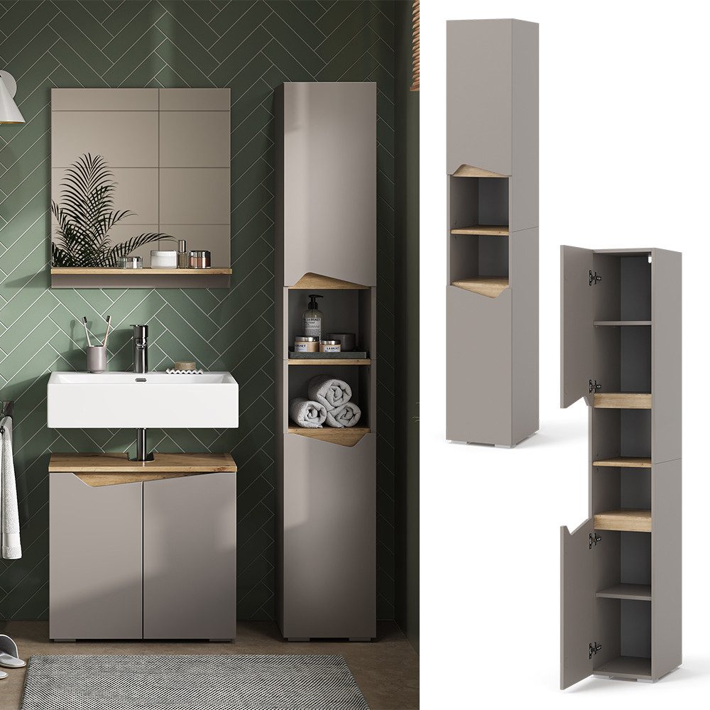 Vicco Hochschrank Marelle, Greige/Artisan-Eiche, 30 x günstig online kaufen