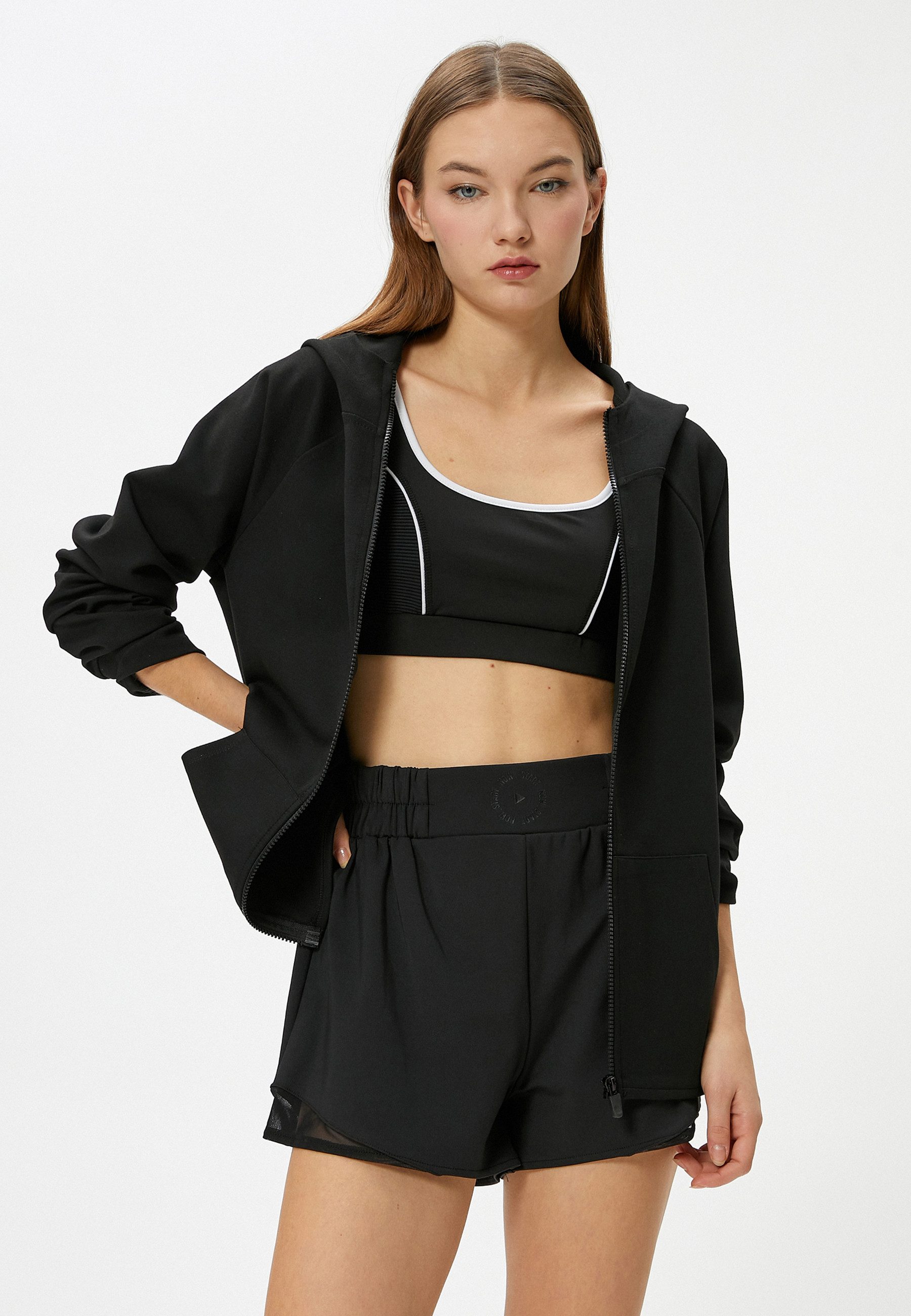 Koton Kapuzensweatshirt Kapuzenkragen Mit Reißverschlussdetail Kapuzensweatshirt