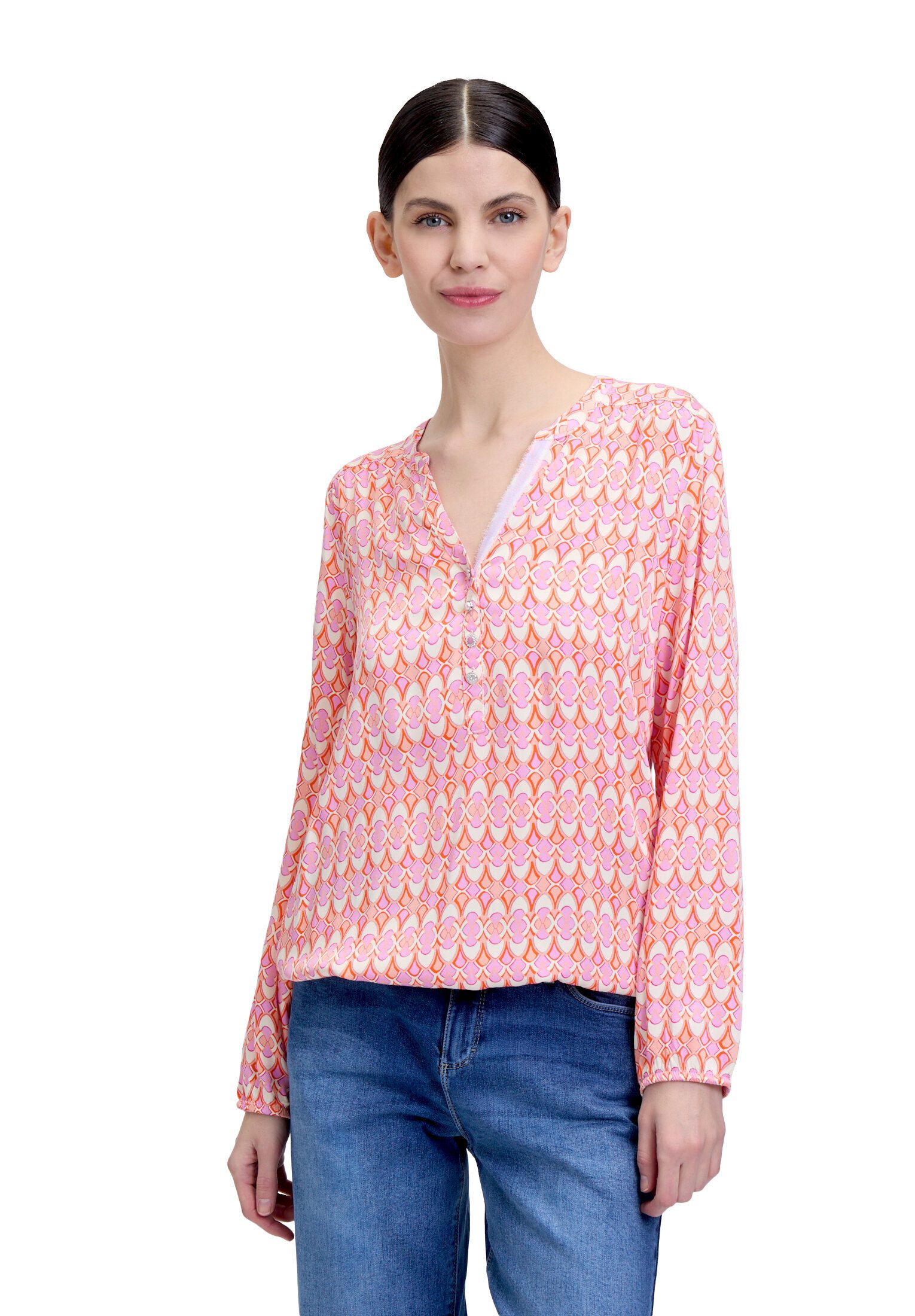 Cartoon Schlupfbluse Damen mit Muster