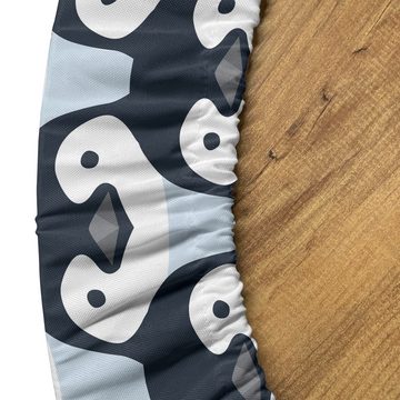 Abakuhaus Tischdecke Rundum-elastische Stofftischdecke, Pinguin Baby-Vögel Gesicht Muster
