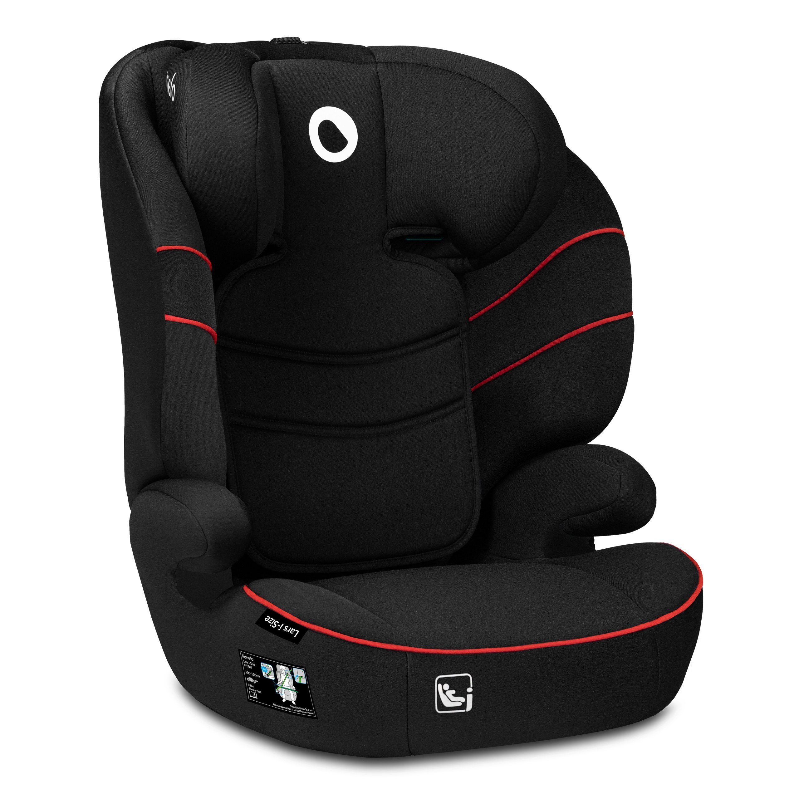 lionelo Autokindersitz LARS I-SIZE, ab: ab 3 Jahre, bis: bis 12 Jahre, ab: 100,00 cm, bis: 150,00 cm, (Set), i-Size / 12-36kg / 100-150 cm / Memory Foam