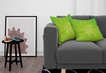 Kissenbezüge Modern Accent Doppelseitiger Digitaldruck, Abakuhaus (2 Stück), Lime Green Bewölkt Color Shade