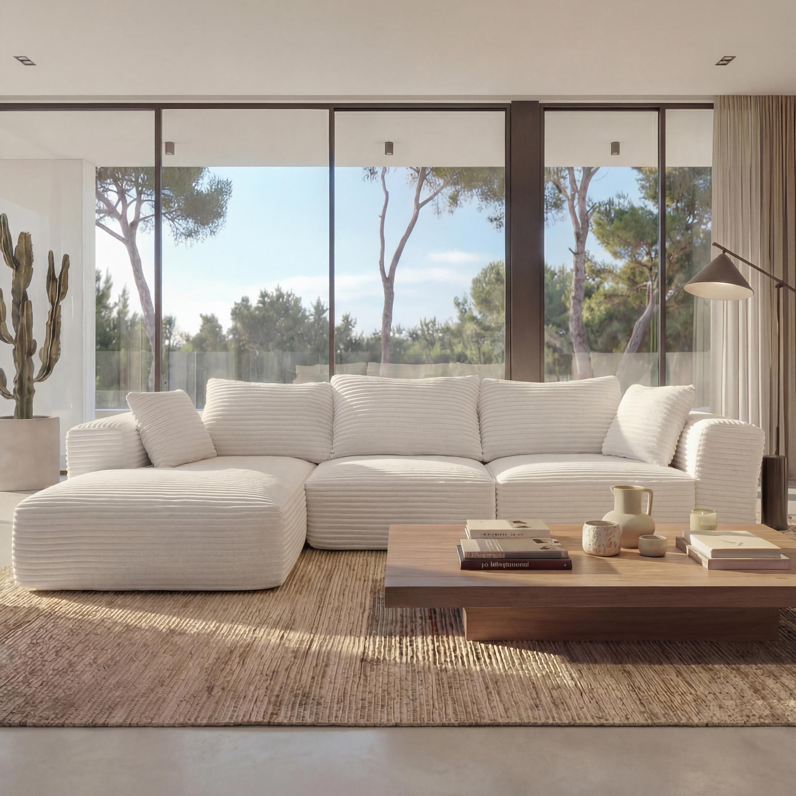 MCW Loungesofa MCW-P20, Rutschfeste Unterseite, Polsterung aus Taschenfedern und Schaumstoff