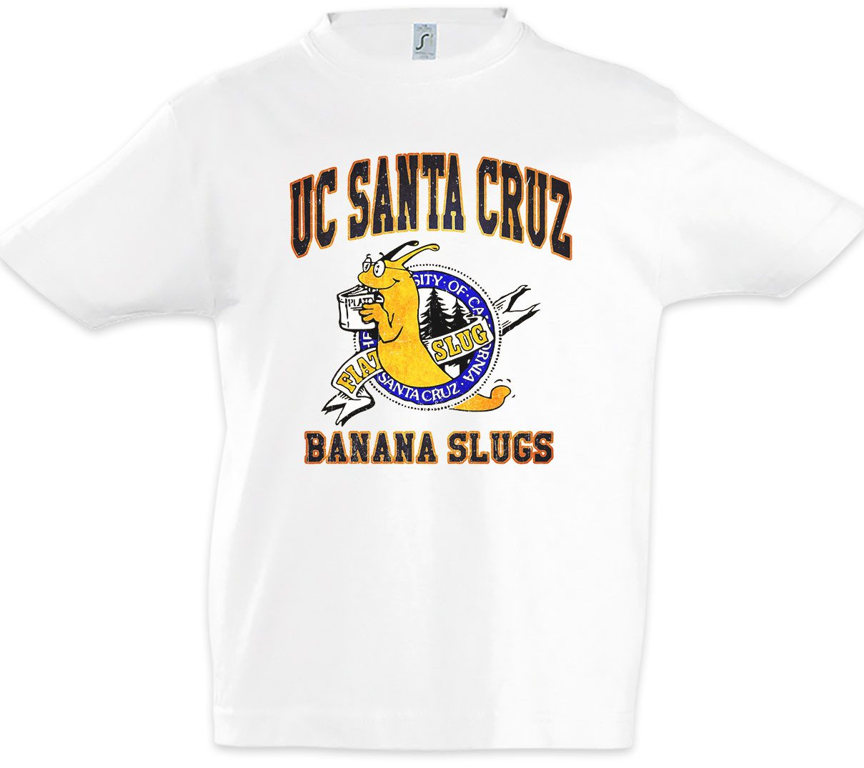 Urban Backwoods Print-Shirt Banana Slugs Kinder T-Shirt Fiction Vincent Quentin Mia Vega UC (1-tlg) Wallace Tarantino Pulp Geek