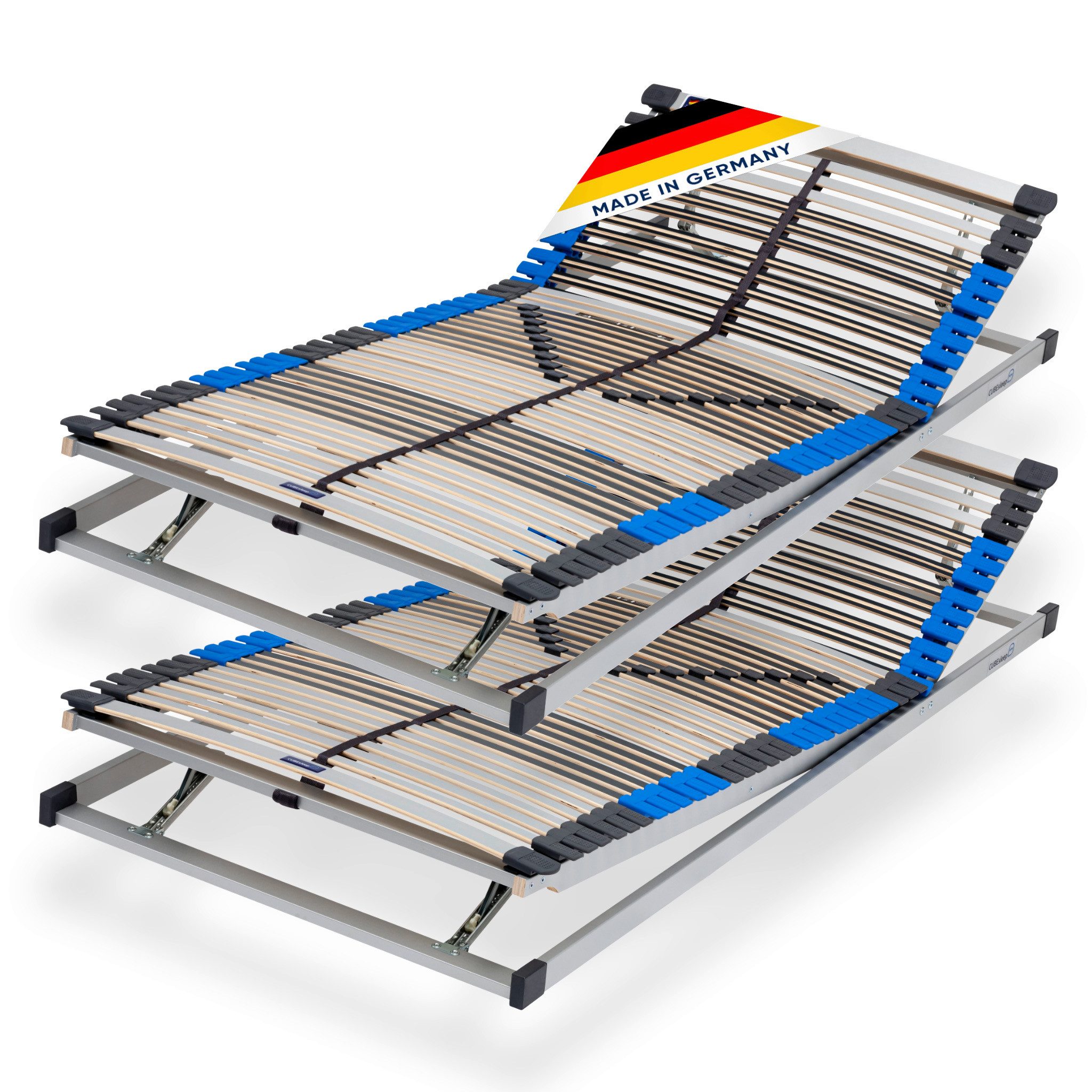 Lattenrost Pure KF Doppelpack 44 Federleisten, CUBEsleep, Kopfteil verstellbar, Fußteil verstellbar, Doppelpack, fertig montiert, 10 Jahre Garantie
