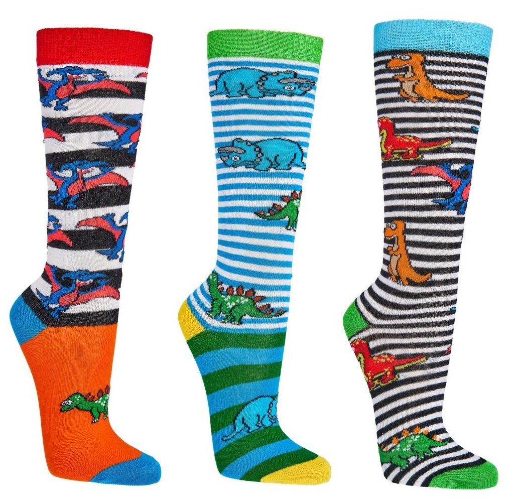 TippTexx 24 Kniestrümpfe 6 Paar Kinder Kniestrümpfe, weiche Baumwolle, für Mädchen & Jungen (6 Paar) handgekettelte, weiche Naht