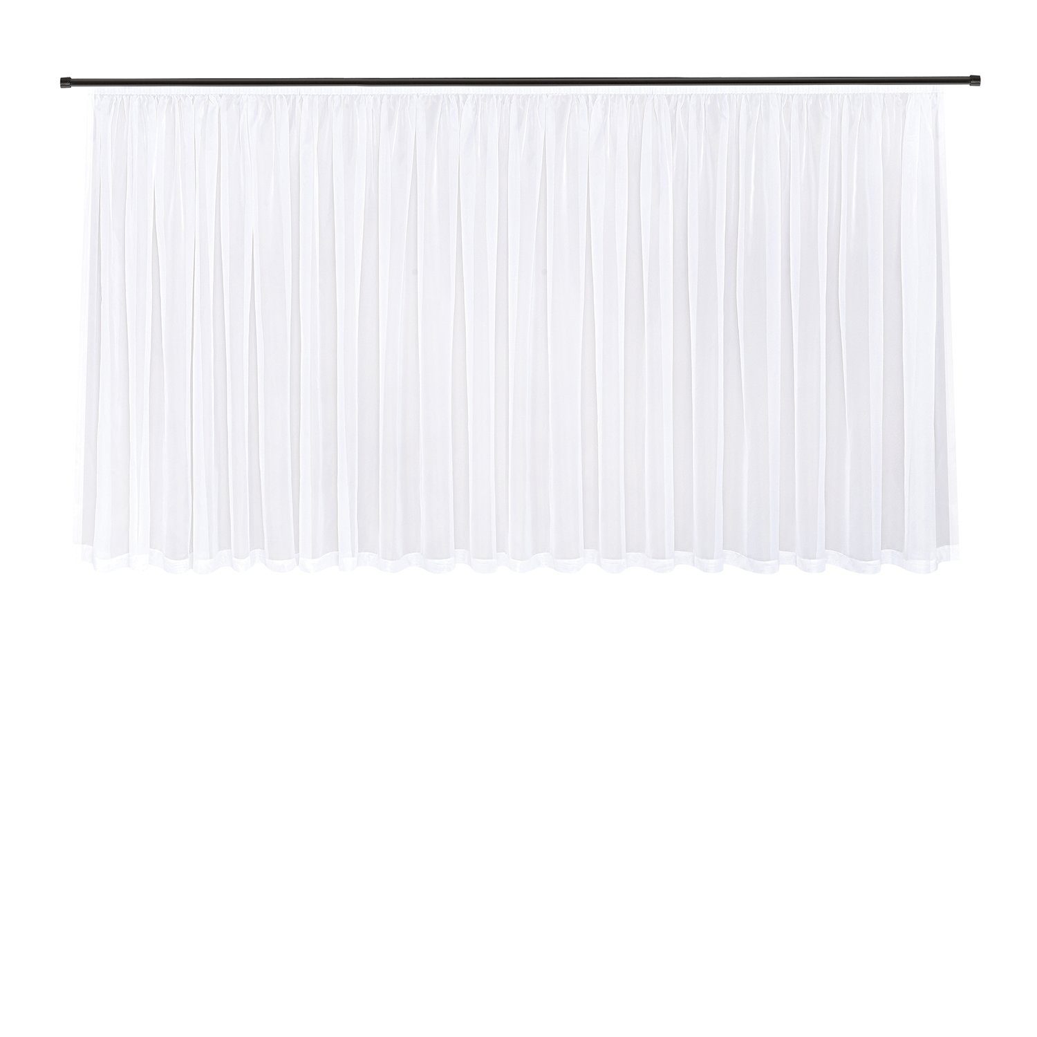 Gerster Gardine Jody (1 St), Kräuselband, transparent, Voile, Fertig konfektionierter Store aus Voile