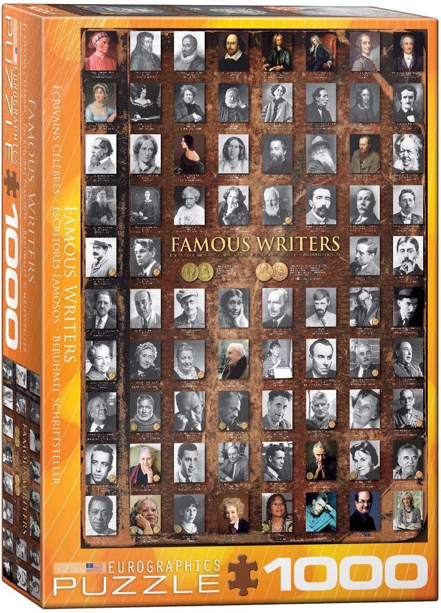 empireposter Puzzle Berühmte Autoren der Weltliteratur - 1000 Teile Puzzle im Format 68x48 cm, Puzzleteile